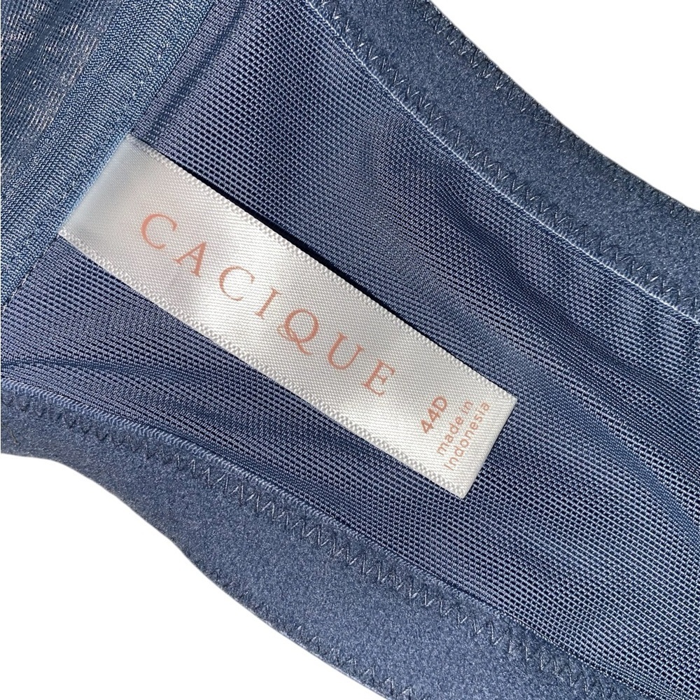 CACIQUE Intimates “Boost Plunge” Front Closure Racerback Bra NWOT Slate Blue 44D - Picture 6 of 8